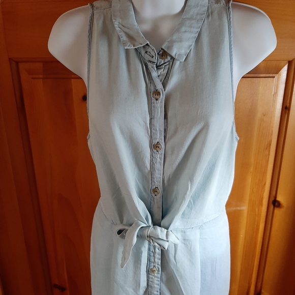 🌷3/$15 - Sienna Sky button up tencel dress - Picture 3 of 5